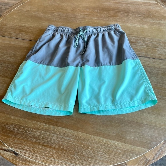 George Men's Mint Green / Blue and Gray Swim Trunks With Back Pocket Size XL - Picture 12 of 12